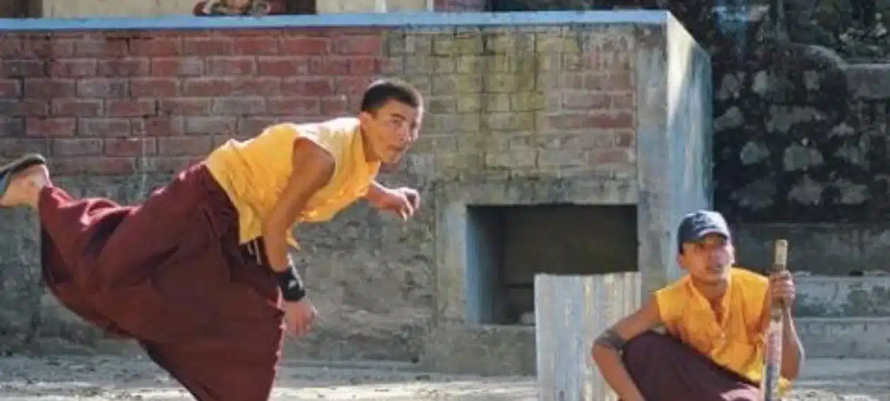 A video of Buddhist monks playing cricket in Ladakh has gone viral.