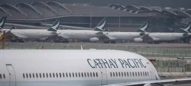 In Hong Kong, an incident involving a Cathay Pacific aeroplane injures 11 people.