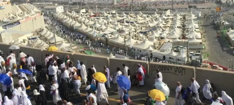 Crowds stone the devil as the largest Hajj since the plague concludes.