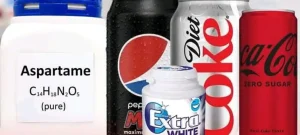 Aspartame, a common artificial sweetener likely to be declared a possible carcinogen.