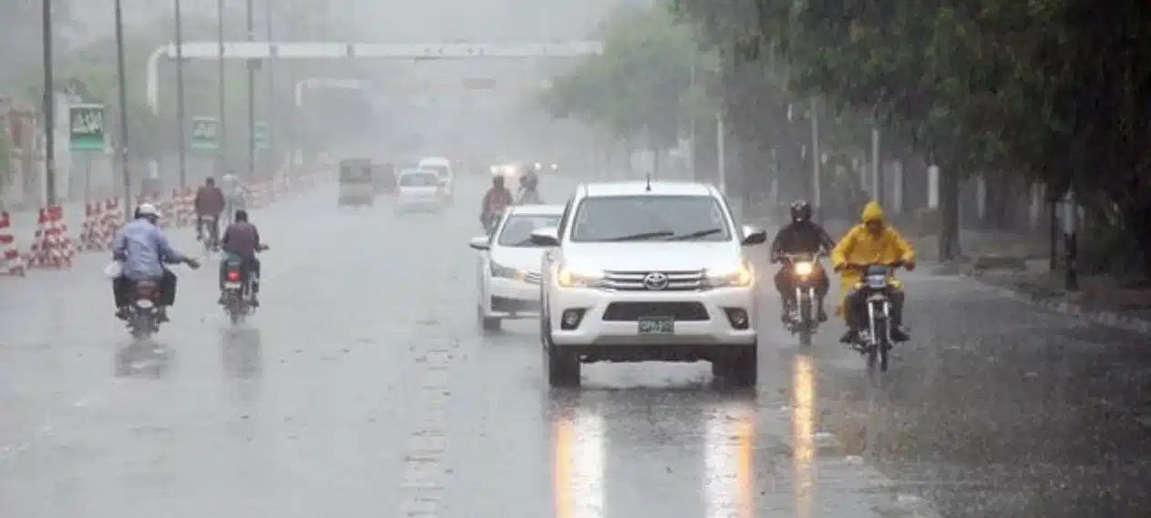 Showers bring relief from the searing heat in Karachi.