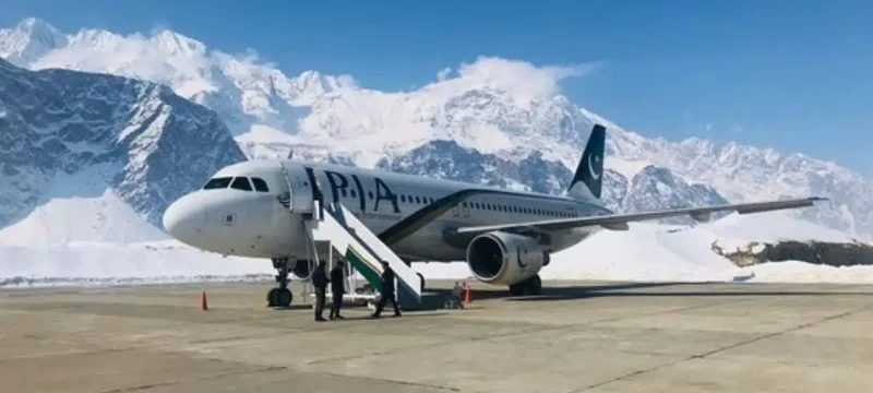 Skardu's First International Flight from Dubai on Independence Day