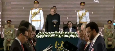 Interim federal cabinet takes oath