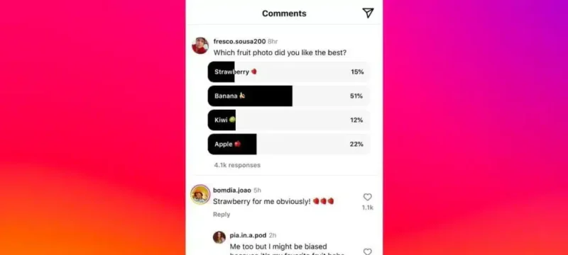 Instagram will Soon Allow Users to Include Polls in the Comments Section of Posts