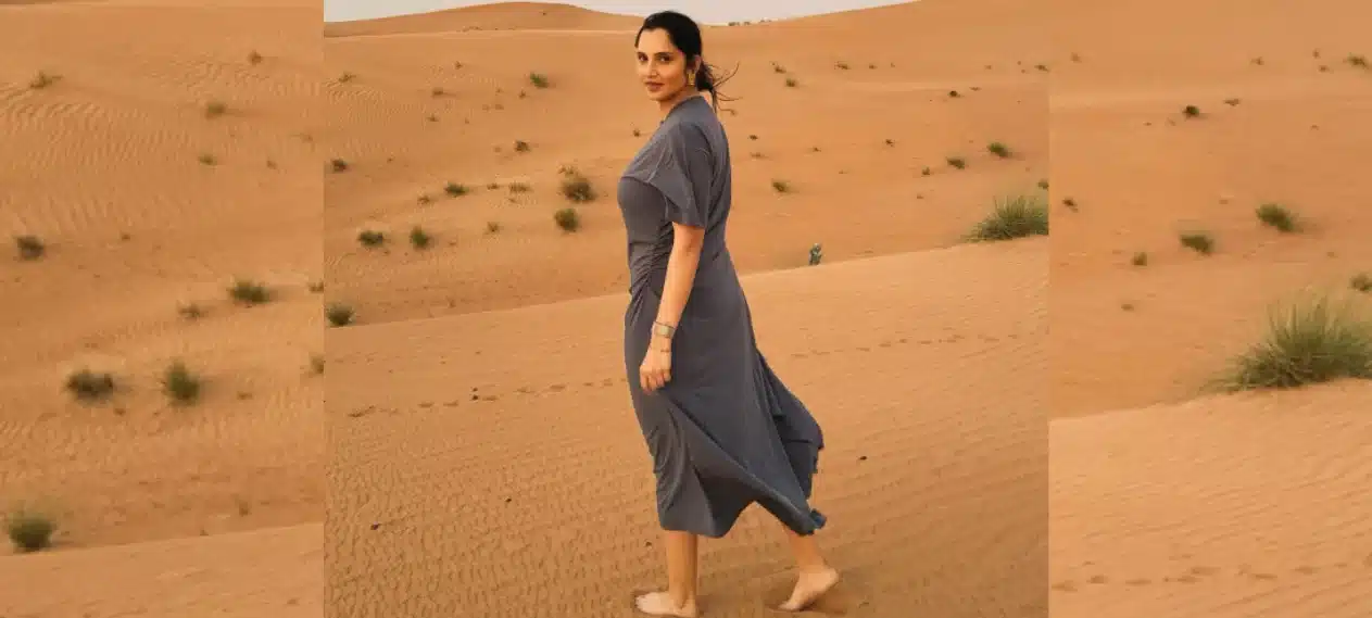 What's Sania Mirza searching for out in the desert?