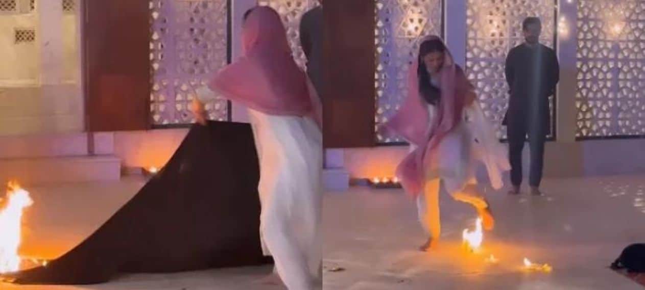 Ayeza Khan had a close call with a fire incident while shooting for a drama.