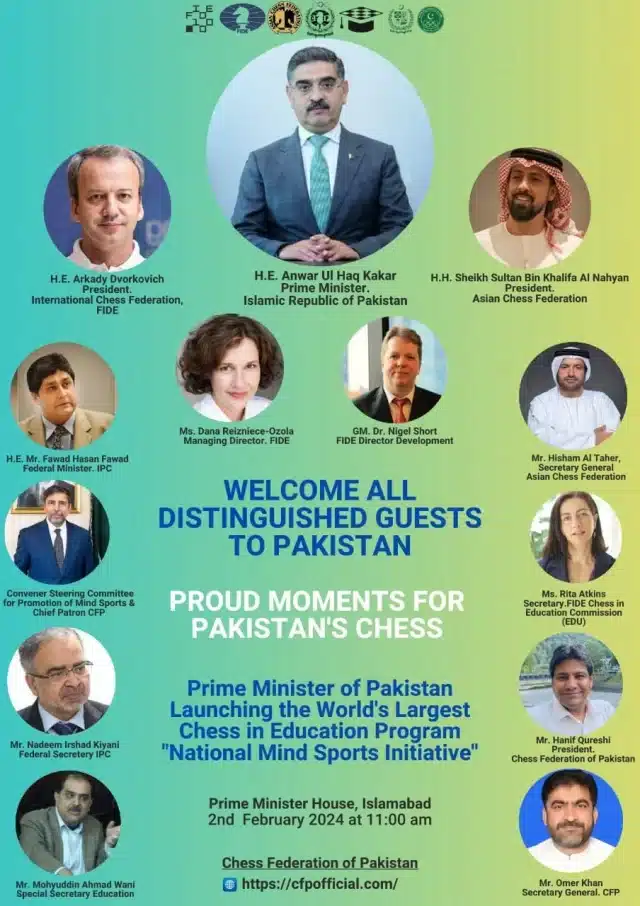 Pakistan Launches World's Largest Chess in Education Program