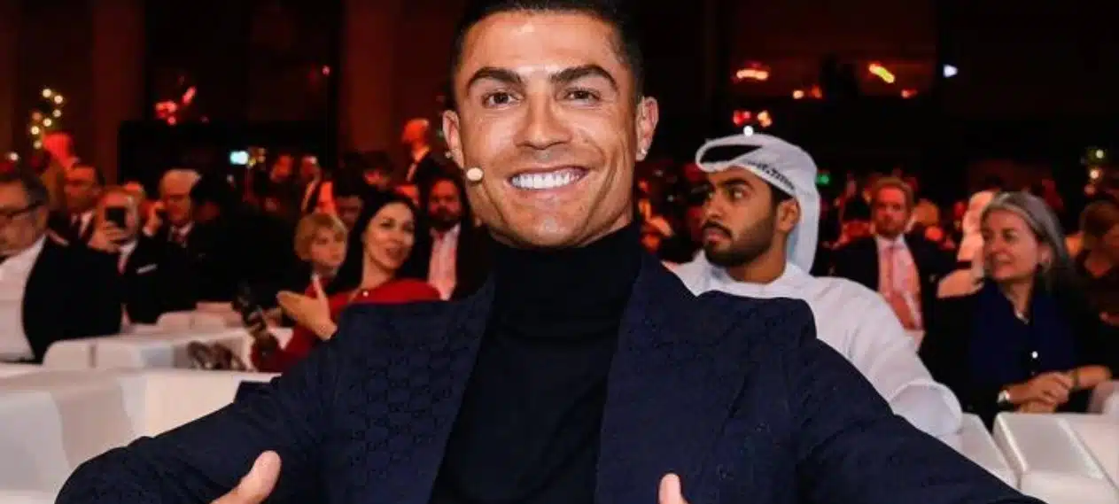 Ronaldo Excitedly Bags Three Globe Soccer Awards