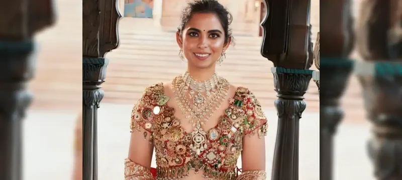 Isha Ambani's Wedding Blouse from Personal Jadau Collection