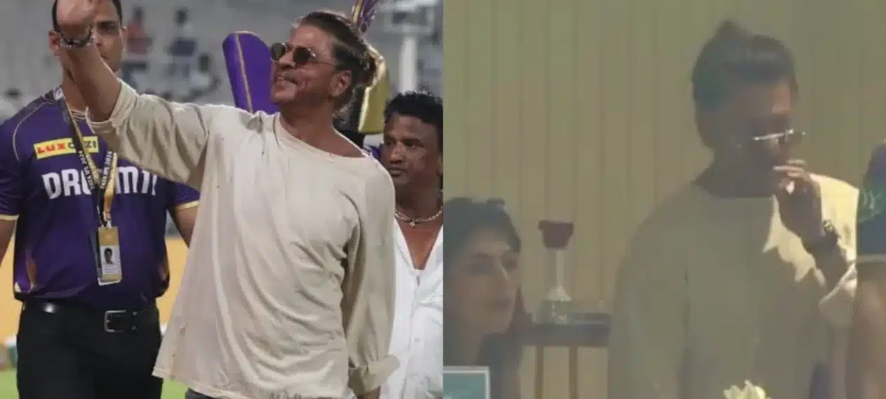 Shah Rukh Khan Spotted Smoking at Eden Gardens IPL Game