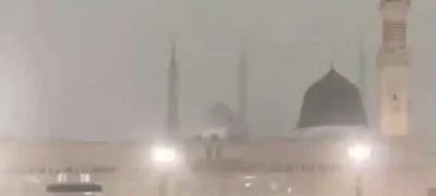 Heavy Rainfall and Hailstorm Hit Madinah Munawwarah