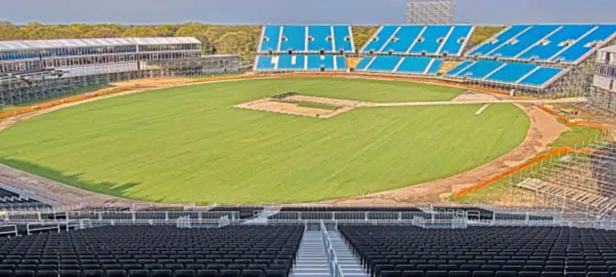 T20 World Cup 2024 Installation of 10 Cricket Pitches Underway at New York Stadium