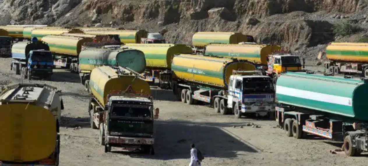 Transporters in Balochistan are striking in protest against the crackdown on diesel transportation