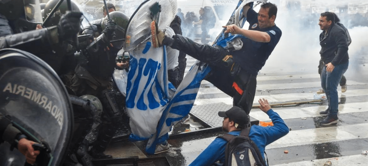 Violent Protests In Buenos Aires Over Milei Reforms