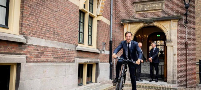Video: Outgoing Dutch PM Exit Office On Bicycle After Serving For 14 Years