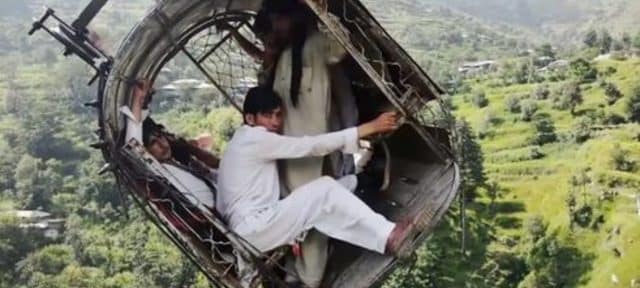 Pakistani Man Dies While Rescuing Son Stranded On Chairlift In KP Shangla