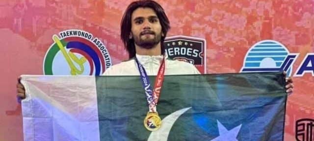 Aamir Khan of Pakistan Wins Gold Medal at the 7th Taekwondo Championship