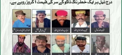 Punjab Govt Offers Rs10 Million Rewards for Kacha Dacoits Amid Rahim Yar Khan