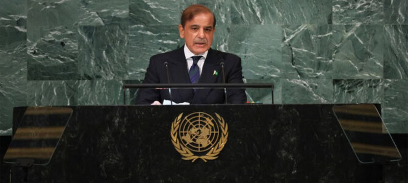 PM Shehbaz Sharif Calls for Ceasefire and Palestinian Statehood at UN General Assembly