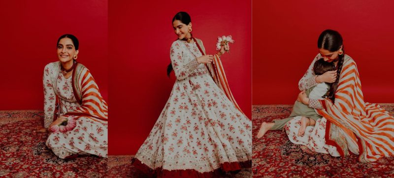 Sonam Kapoor Celebrates Dussehra in Attire by Pakistani Designer