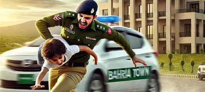 Heroic Bahria Town Guard Risks Life to Save Child from Oncoming Car, Suffers Severe Injuries-Islamabad