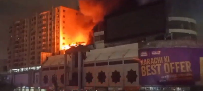 Massive Blaze Destroys 250 Shops in Karachi’s Millennium Mall