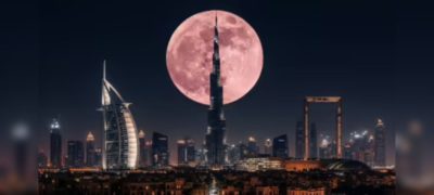 Mesmerizing 'Strawberry Moon' Illuminates UAE Skies with Rare Celestial Beauty