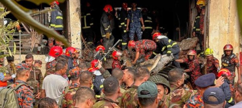 19 Dead as Fighter Jet Crashes Into Dhaka College
