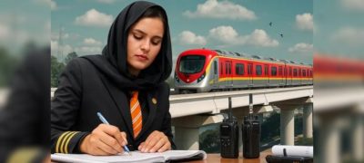Nida Saleh Becomes Pakistan’s First Woman to Drive the Orange Line Train