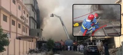 Massive Fire Engulfs Factory in Karachi’s Landhi Industrial Zone