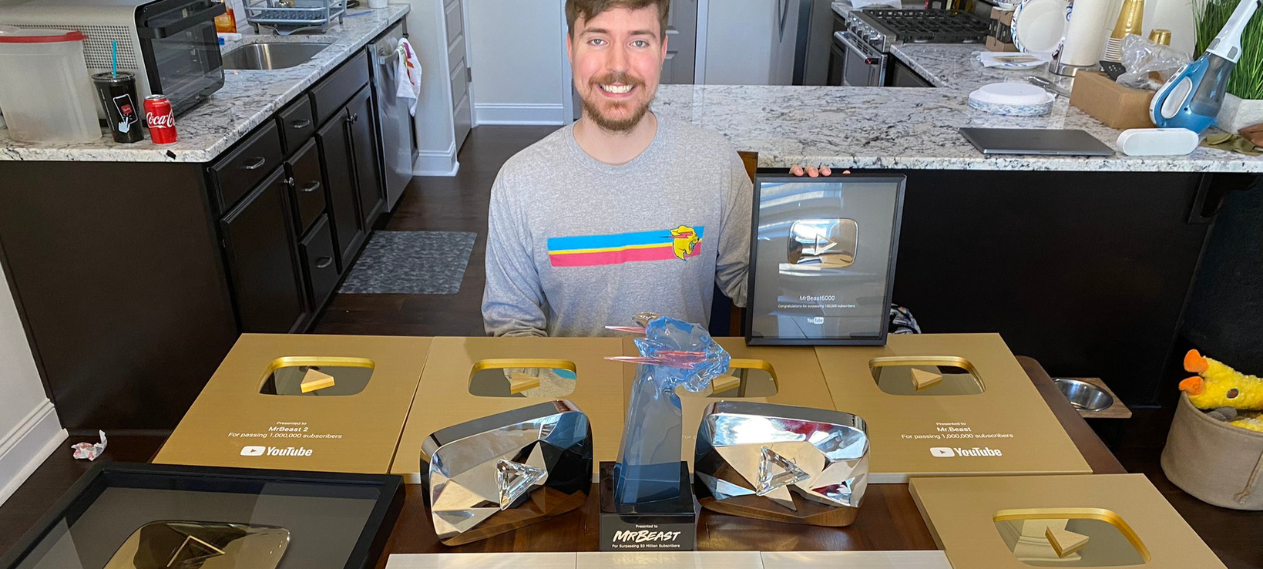 MrBeast’s Insane YouTube Play Button Collection