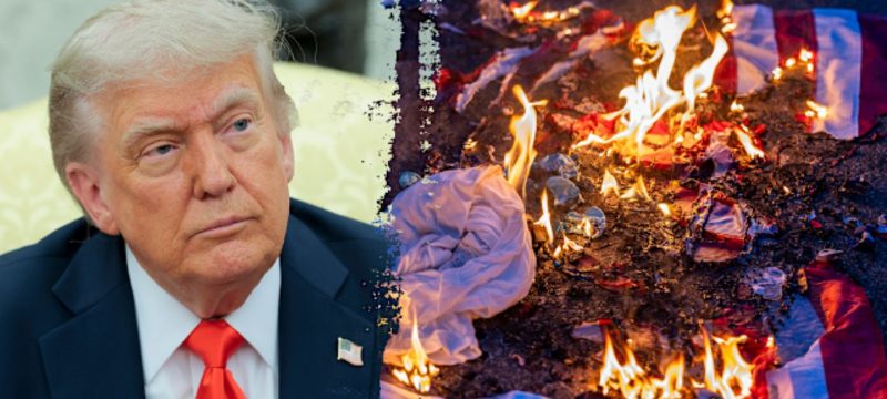 Trump Orders Jail for Flag Burning, Defying First Amendment Rulings