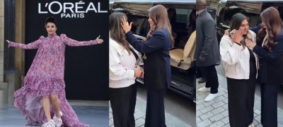 Aishwarya Rai Paris Fashion Week: Touching Fan Moment