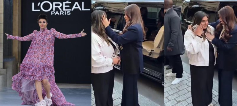 Aishwarya Rai Paris Fashion Week: Touching Fan Moment