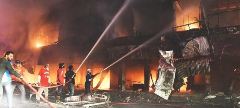 Garments Factory Building Collapses After Fire in Karachi, Several Injured