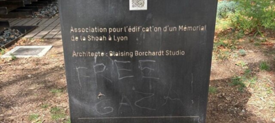 Holocaust Memorial Defaced with 'Free Gaza'
