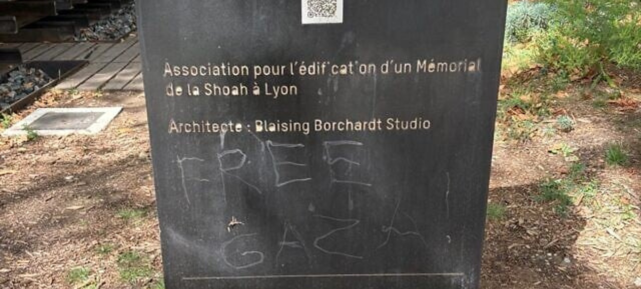 Holocaust Memorial Defaced with 'Free Gaza'