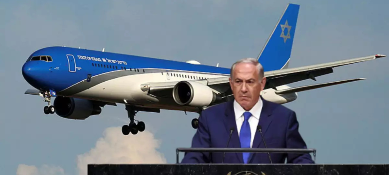 Netanyahu’s Plane Takes Unusual Flight Path to UN Summit