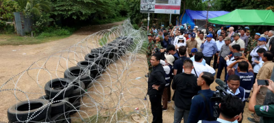 Thai Police Fire Tear Gas at Cambodian Protesters at Disputed Border Village