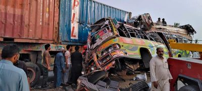 At Least 13 Killed as Speeding Truck Overturns on Swat Motorway in Malakand