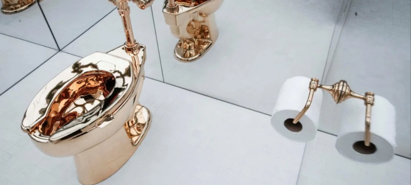 18-Karat Gold Functional Toilet Sells for $12.1 Million at Auction