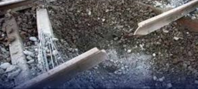 Blast Damages Railway Track in Nasirabad