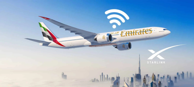 Emirates and flydubai to Offer Free High-Speed Starlink Wi-Fi