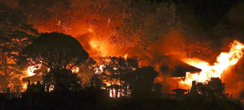 Fire Destroys 170 Buildings in Southern Japan Coastal City