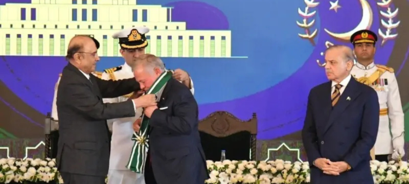 Jordan’s King Abdullah II Awarded Nishan-i-Pakistan