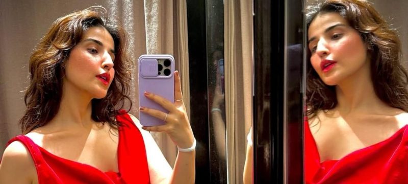 Hareem Farooq Sets Instagram on Fire in Red Sleeveless Dress