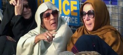 PTI Leaders and Imran Khan’s Sisters Protest Denied Access at Adiala Jail