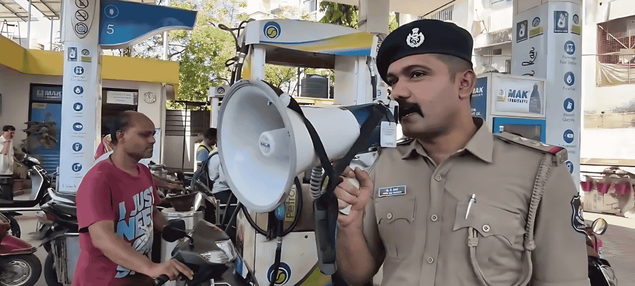Indian Police Deployed At Petrol Pumps Amid Fuel Supply Concerns
