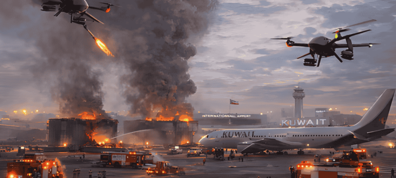 Drone Strike Hits Airport Fuel Depot At Kuwait International Airport