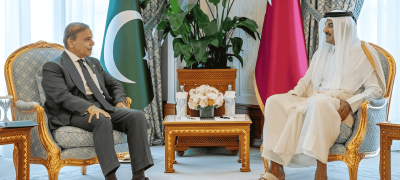 Shehbaz Sharif, Qatar Emir Discuss Regional Peace Efforts
